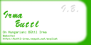 irma buttl business card